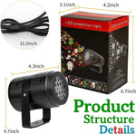 Proiector LED de Crăciun cu 16 modele tematice